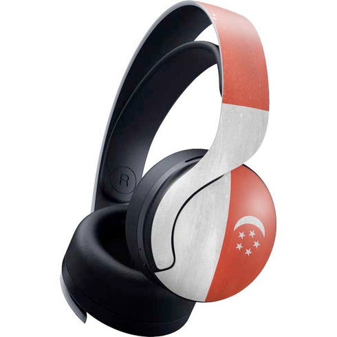 Singapore Flag Distressed PULSE 3D Wireless Headset for PS5 Skin